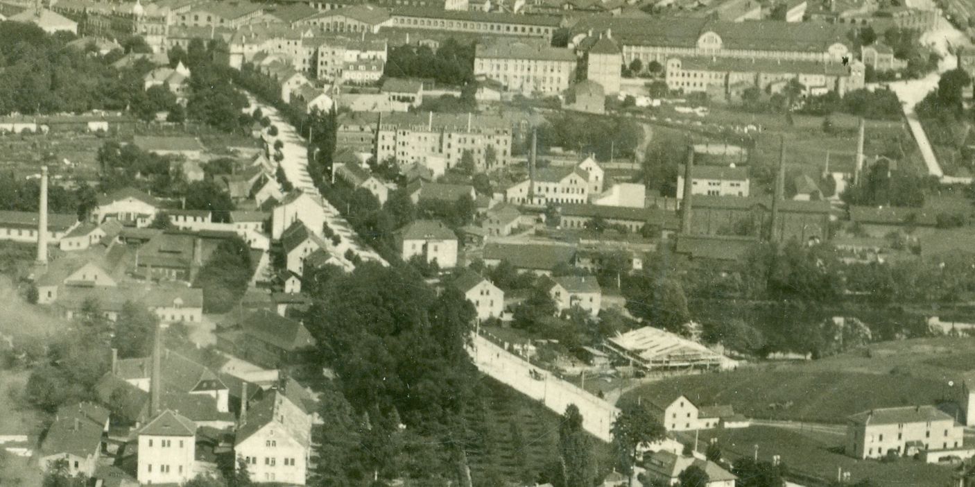Ausschnitt aus einer Ansichtskarte (Luftbild) um 1935