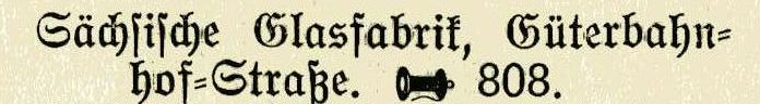 Adressbucheintrag 1905