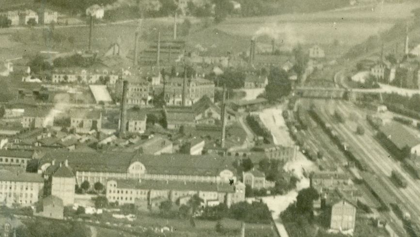 Ausschnitt aus einer Ansichtskarte (Luftbild) um 1935