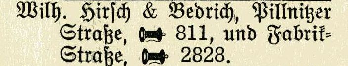 Adressbucheintrag 1905