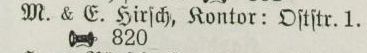 Adressbucheintrag 1914