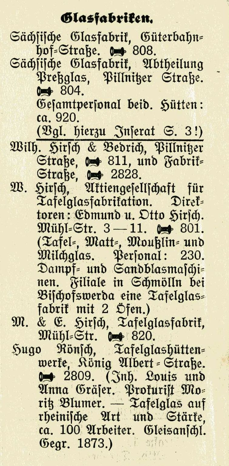 Adressbucheintrag 1905